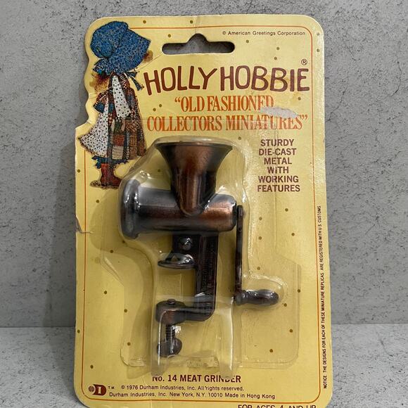 Vintage Holly Hobbie Old Fashioned Collectors Miniatures No. 14 Meat Grinder - Picture 1 of 3